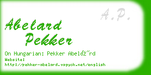 abelard pekker business card